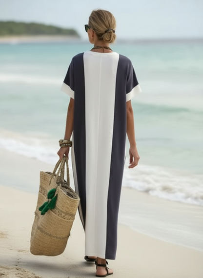 Robe de plage longue en lin