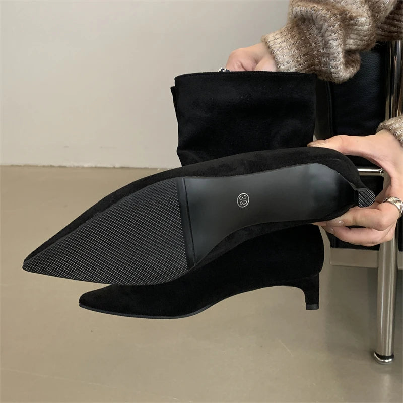 Botas Maria – Belles Bottes en Daim Marron