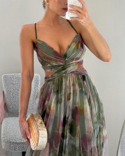 Giselle™ | Robe Maxi Envoûtante avec Imprimé Floral
