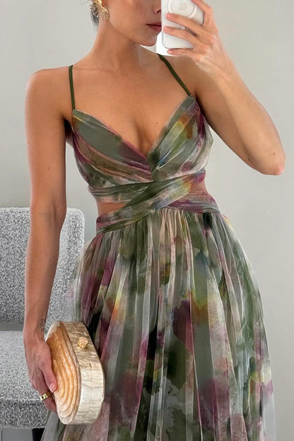 Alina – Robe longue à décolleté en V pour les invités de mariage