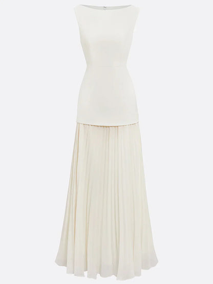 Micaela | Robe longue plissée de design
