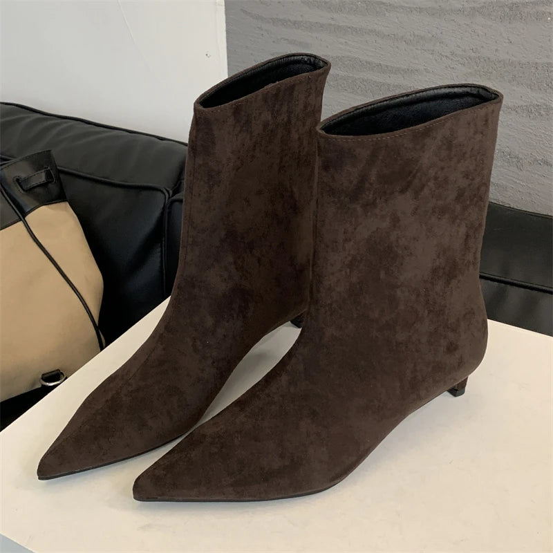 Botas Maria – Belles Bottes en Daim Marron