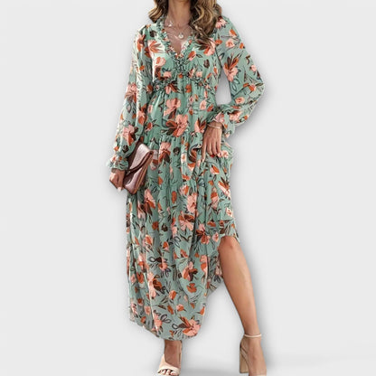 Juno - Élégant Robe Maxi Fleurie