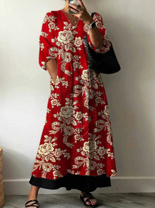 Julia | Robe Imprimée Élégante