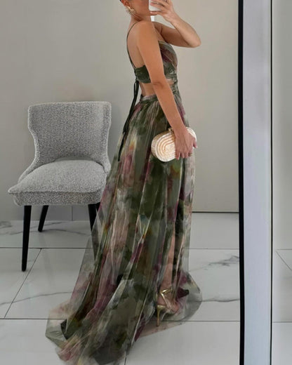 Giselle™ | Robe Maxi Envoûtante avec Imprimé Floral