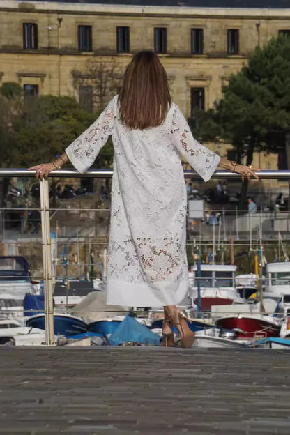 Estelle™ | Robe Blanche en Dentelle Élegante