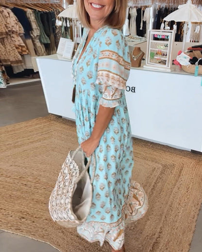 Inès | Robe boheme Chic pour femme | Maxi