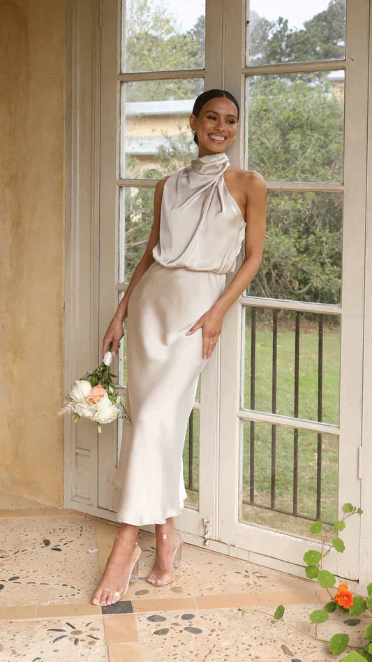 Juris - Robe maxi élégante et brillante pour occasions spéciales