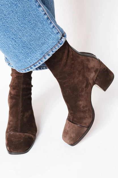 Victoria – Bottes à Talon à Bout Carré