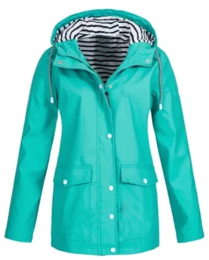 Ilektra - Veste Élégante Imperméable à Manches Longues avec Capuche
