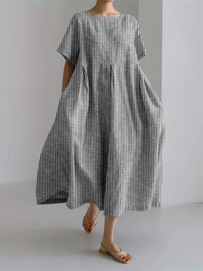 Daphne - Robe Ample à Rayures d'Inspiration Vintage