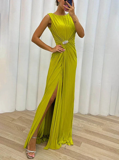 Kendra - Robe Maxi Fendue qui Met en Valeur la Silhouette