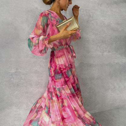 Felicity - Robe Maxi Élegante à Fleurs