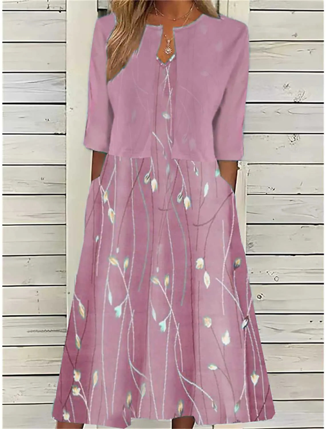 MADISON – ENSEMBLE DE ROBES MIDI ÉLÉGANTES AVEC FLEURS
