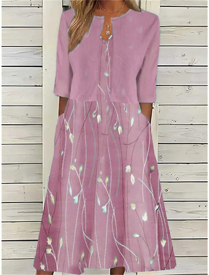 MADISON – ENSEMBLE DE ROBES MIDI ÉLÉGANTES AVEC FLEURS