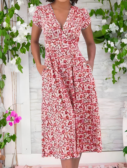 Monica - Robe décontractée à décolleté en V pour femmes