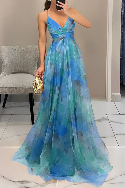 Olivia - Robe longue élégante avec imprimé floral pour femmes