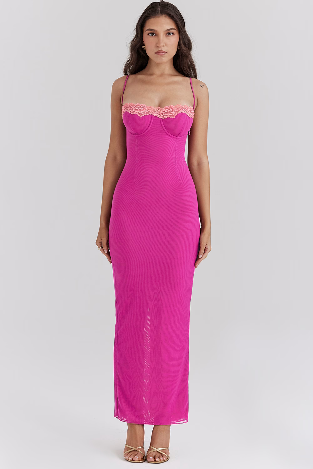 Fay | Robe Longue en Dentelle avec Fente