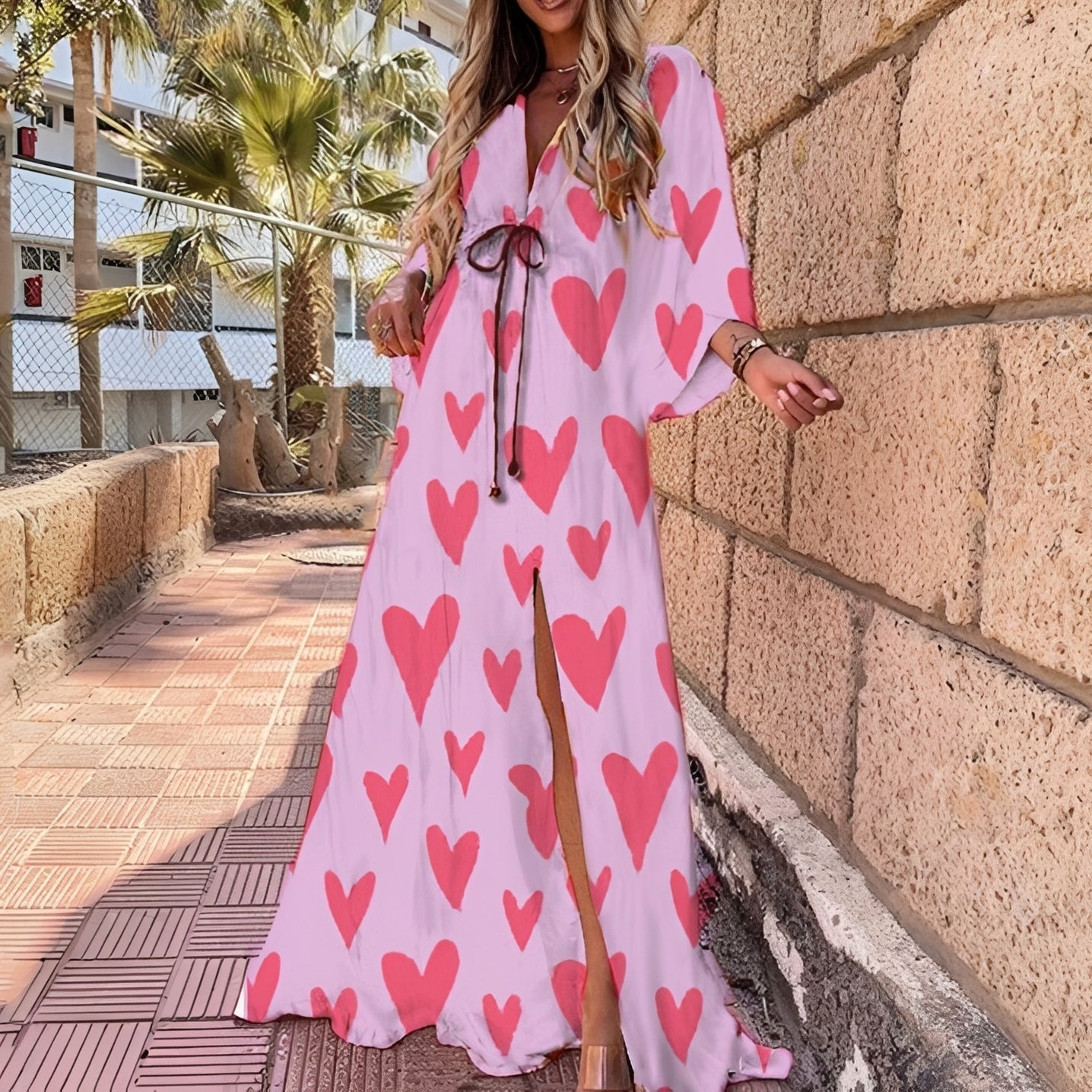 Elizabeth - Élégant, maxi-robe irrégulière pour femmes