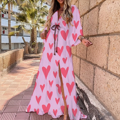 Elizabeth - Élégant, maxi-robe irrégulière pour femmes