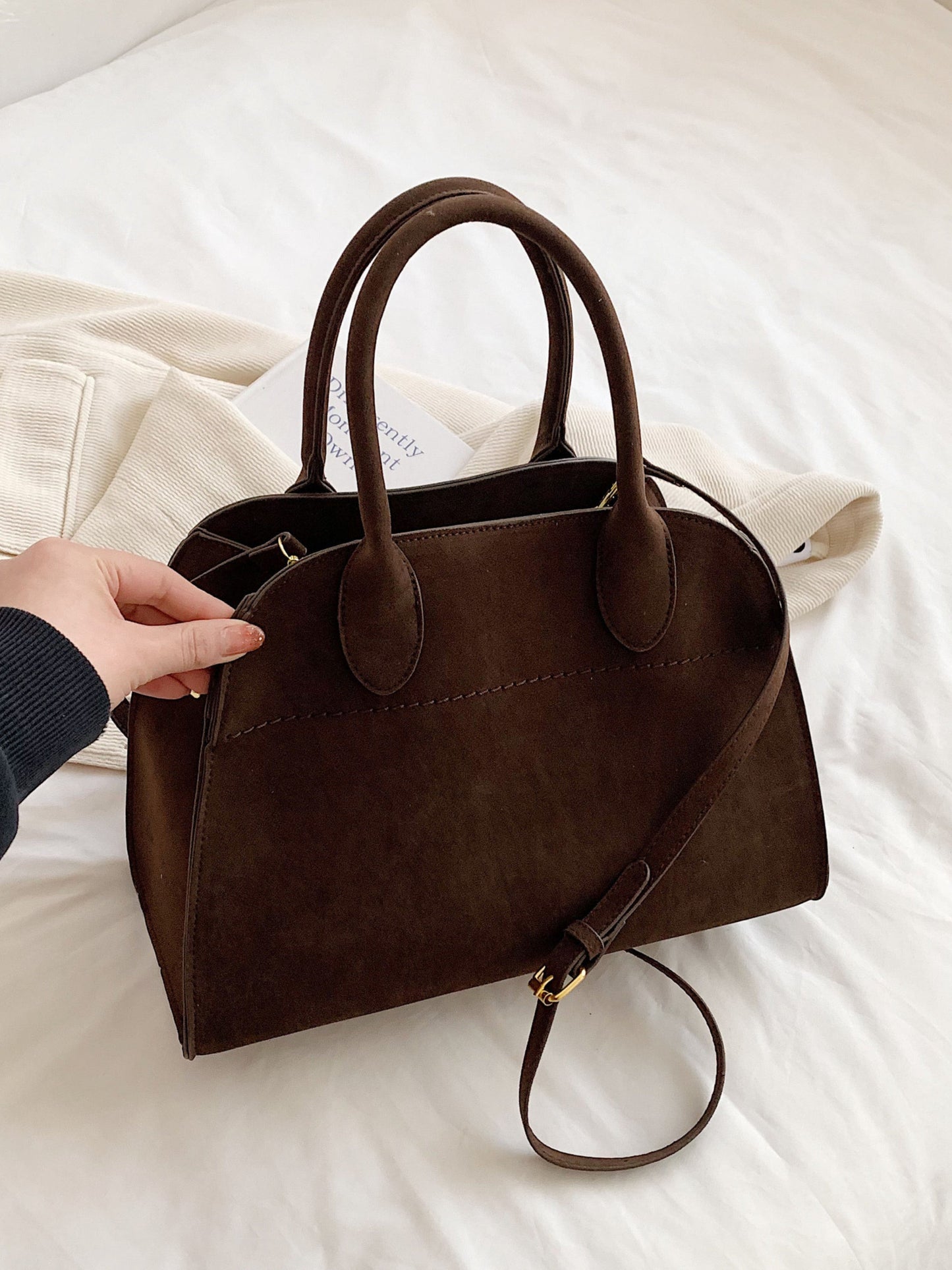 Luisa | Sac Quotidien Minimaliste en Cuir Suédé