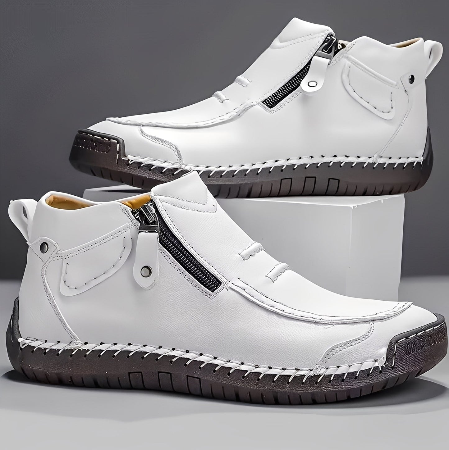 Ferdie - Chaussures de confort modernes avec fermeture éclair pour hommes