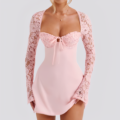 Emmy - Élégant, robe courte ajustée sans dos pour femmes