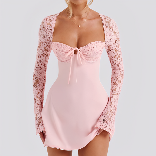 Emmy - Élégant, robe courte ajustée sans dos pour femmes