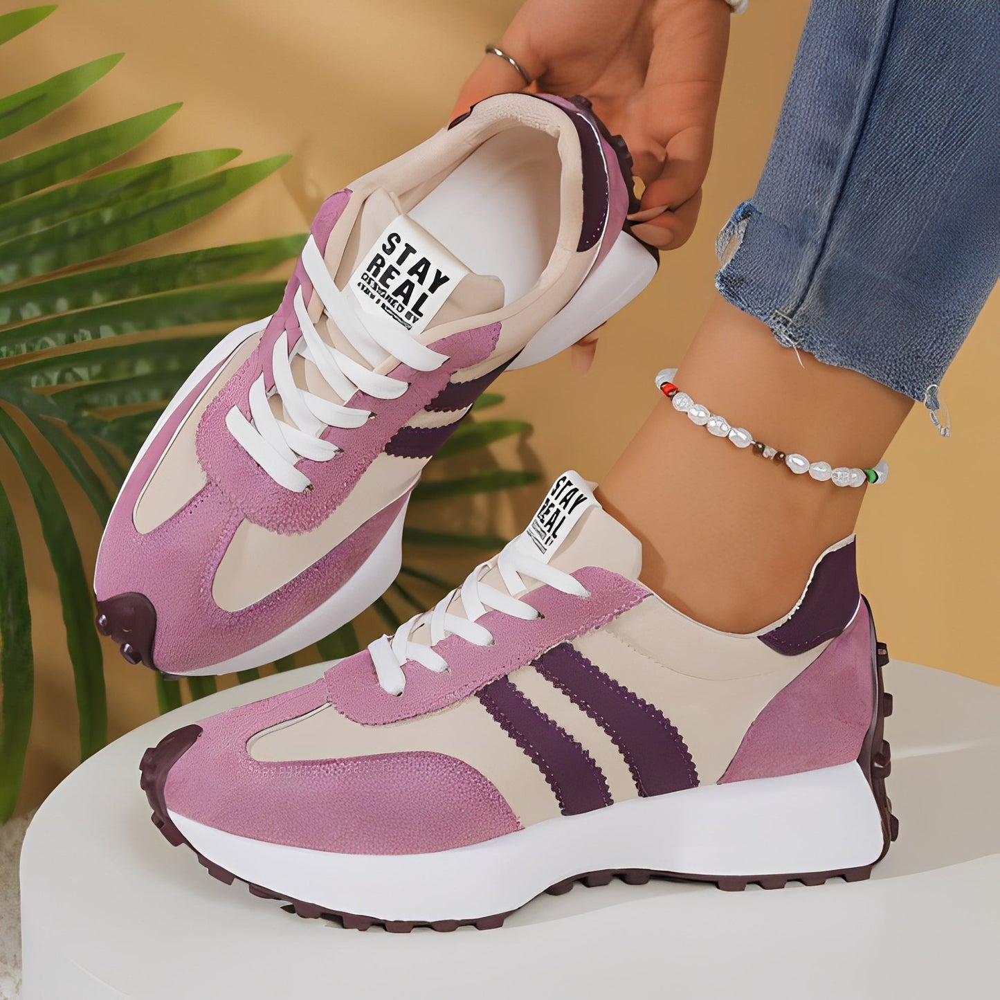 Lauren - Chaussures décontractées à semelle épaisse pour femmes