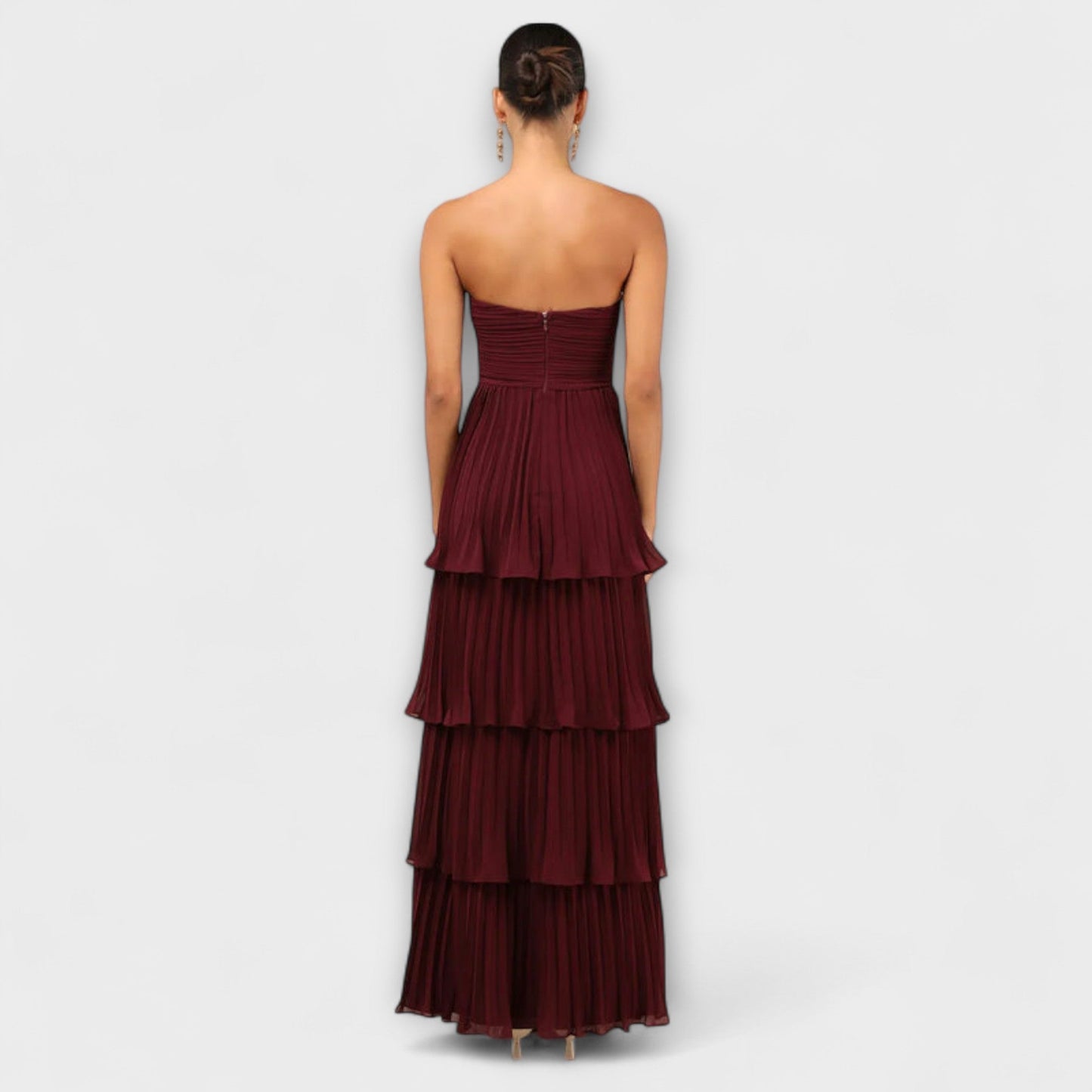 Lorena - Robe Maxi Sans Manches avec Volants