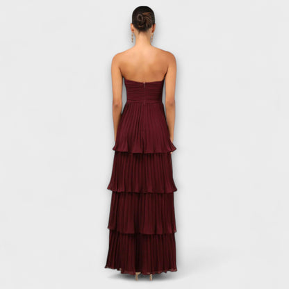 Lorena - Robe Maxi Sans Manches avec Volants