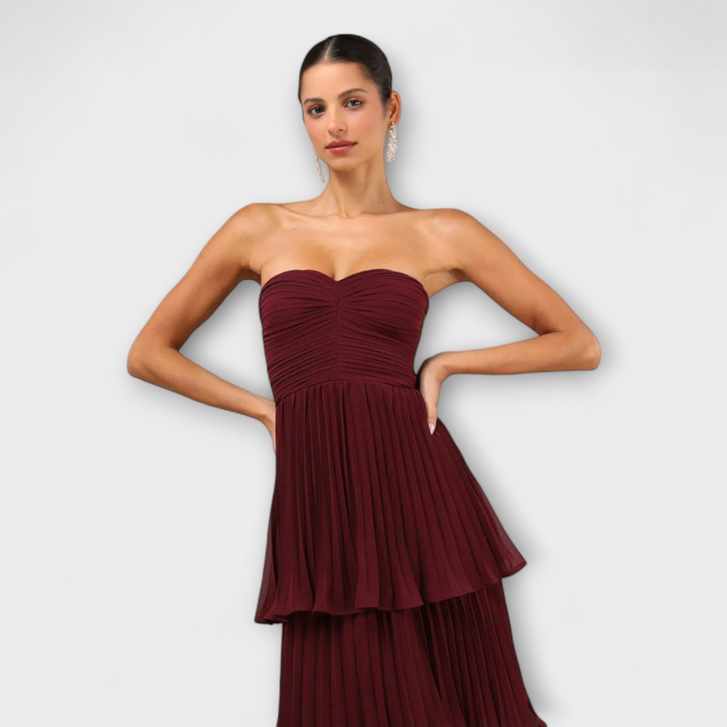 Lorena - Robe Maxi Sans Manches avec Volants