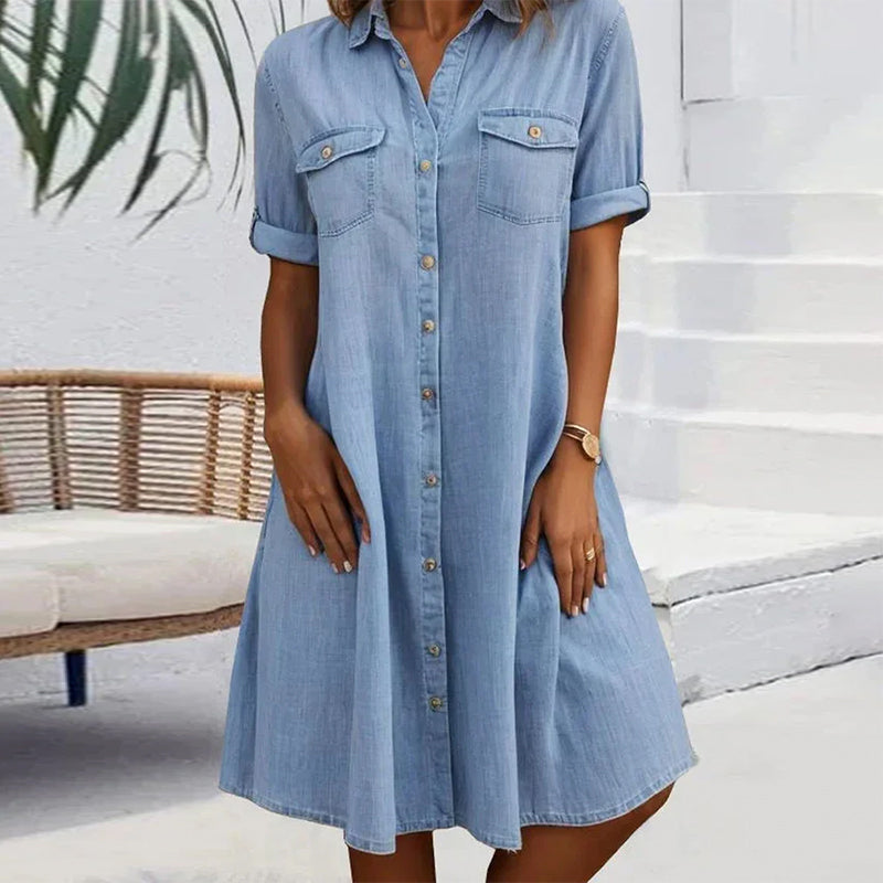Jessica | Robe Chemise Boutonnée Décontractée