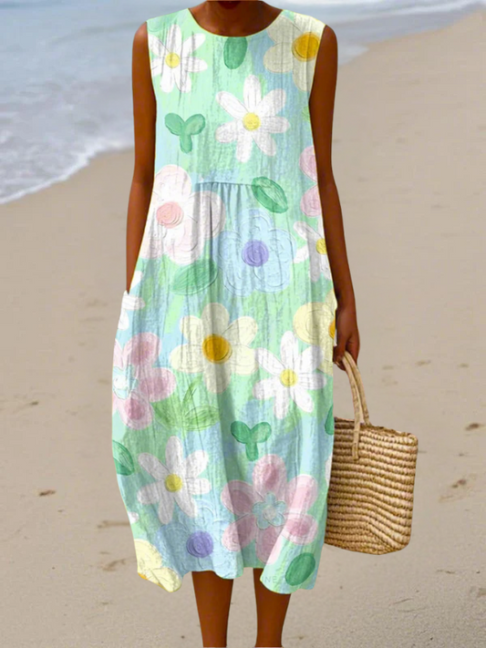 Erin | Midi Robe in Pastel Blossom