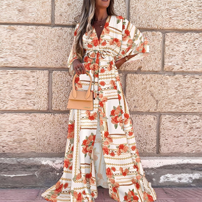 Elizabeth - Élégant, maxi-robe irrégulière pour femmes