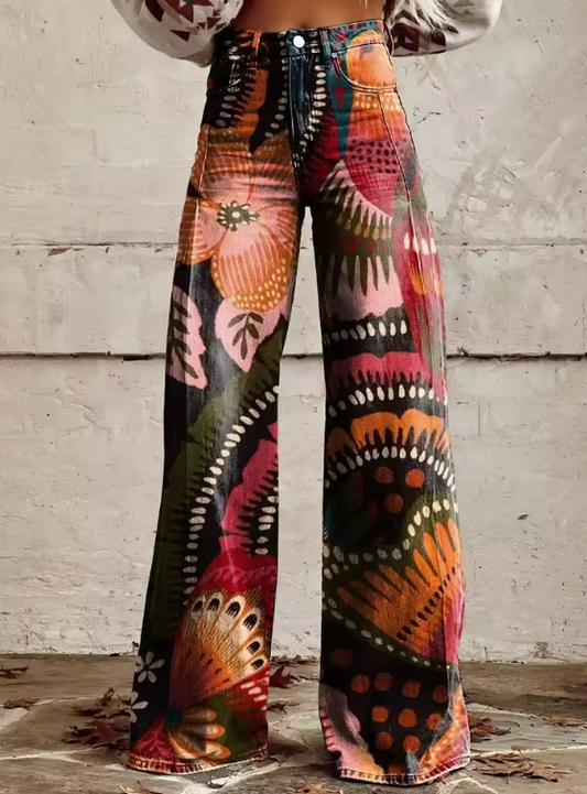 Chloé - Pantalons Boho Vintage Élégants