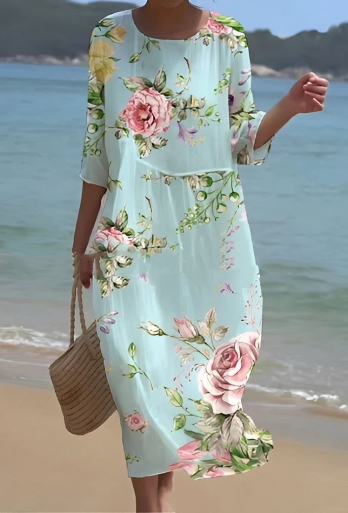 Lowri - Robe élégante à imprimé floral pour femmes
