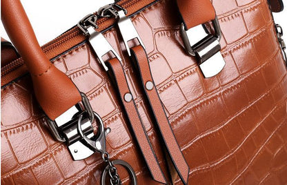 Palmer - Ensemble de Sacs en Cuir à Motif Crocodile en 4 Pièces