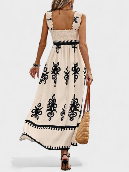 Liora | Robe Maxi avec Corps Froncé