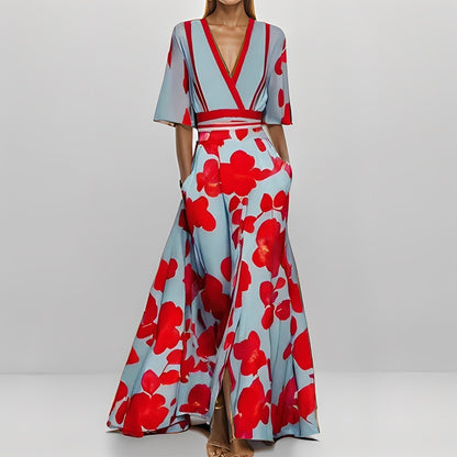 Geneviève - Robe florale élégante pour femmes