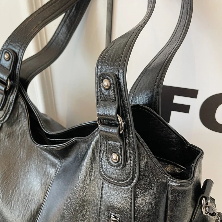 Uma - Sac à Bandoulière Grande Capacité avec Double Fermeture Éclair
