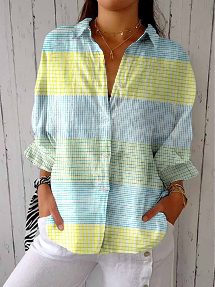 Filippa | Blouse à Carreaux Pastel