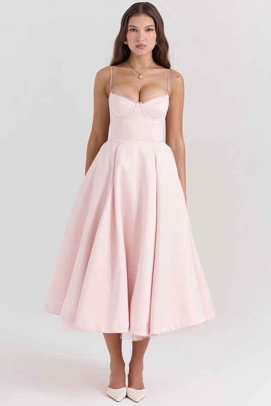 Leona - Robe Élégante en Satin pour les Fêtes