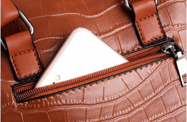 Palmer - Ensemble de Sacs en Cuir à Motif Crocodile en 4 Pièces