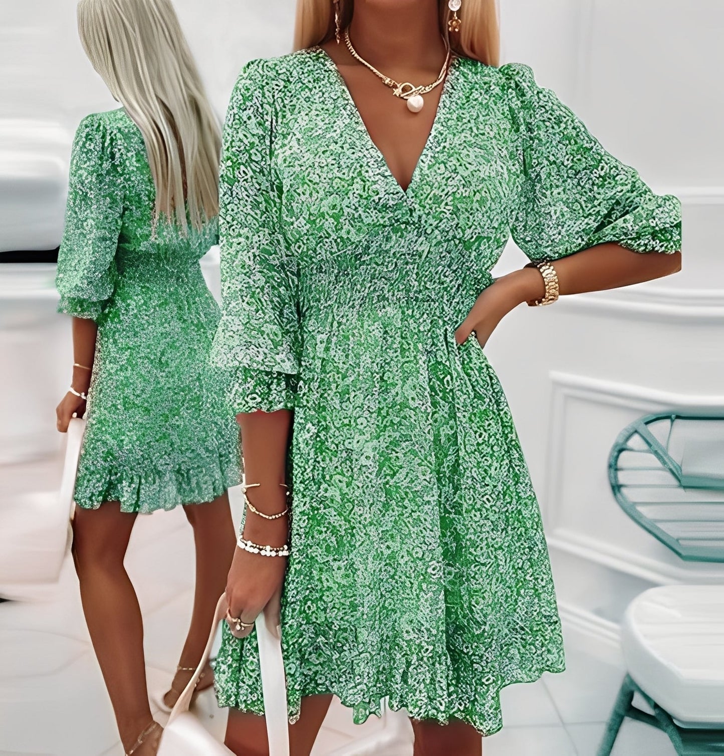 Jeanine - Robe pull élégante pour femme