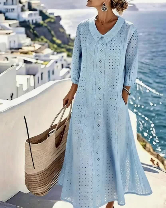 Robe à Encolure Baby Doll Creuse