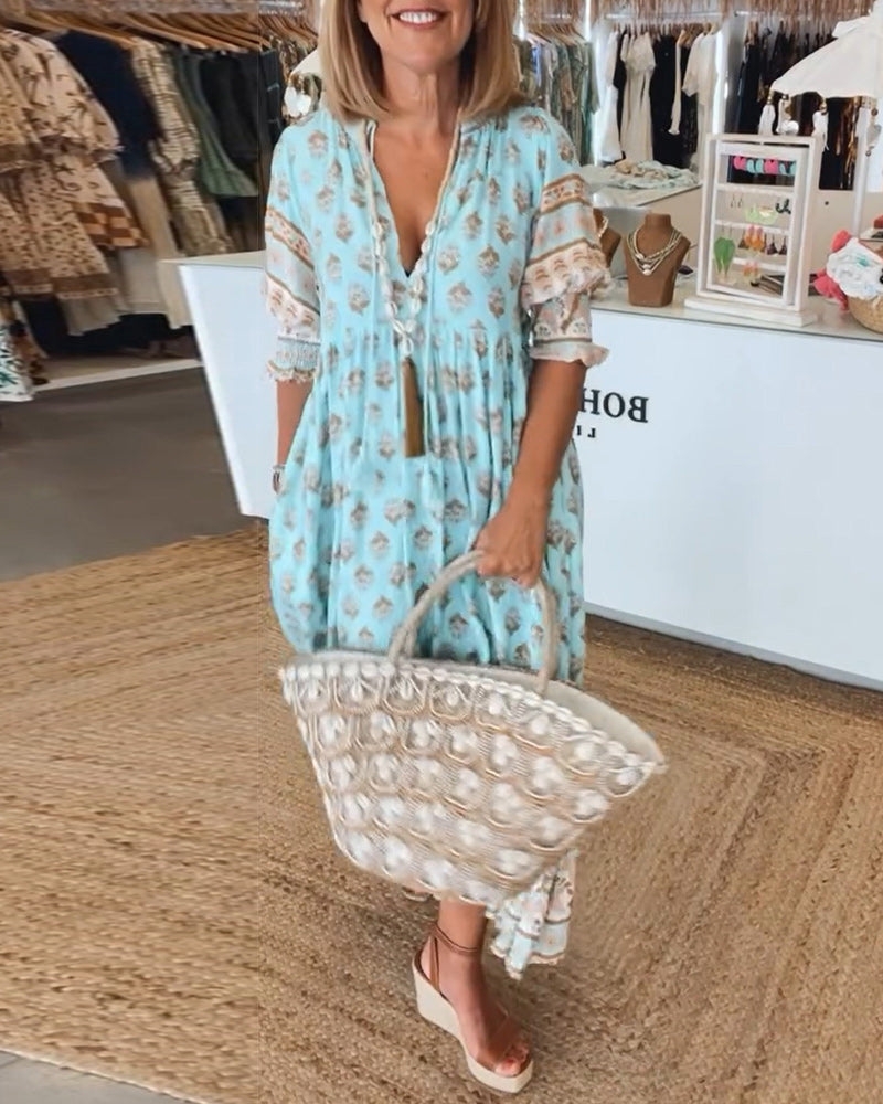 Inès | Robe boheme Chic pour femme | Maxi