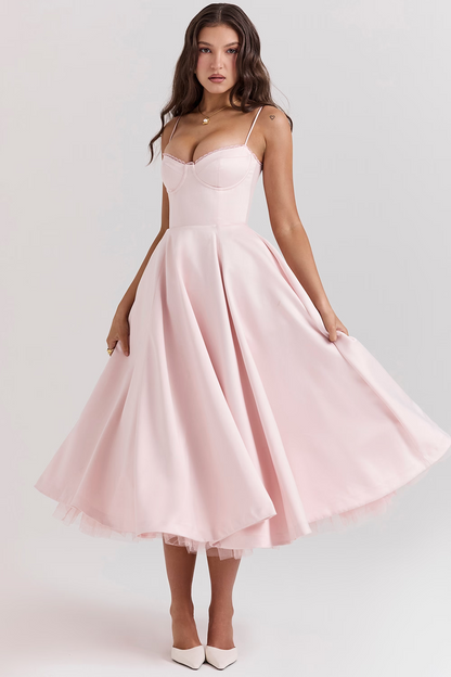 Leona - Robe Élégante en Satin pour les Fêtes