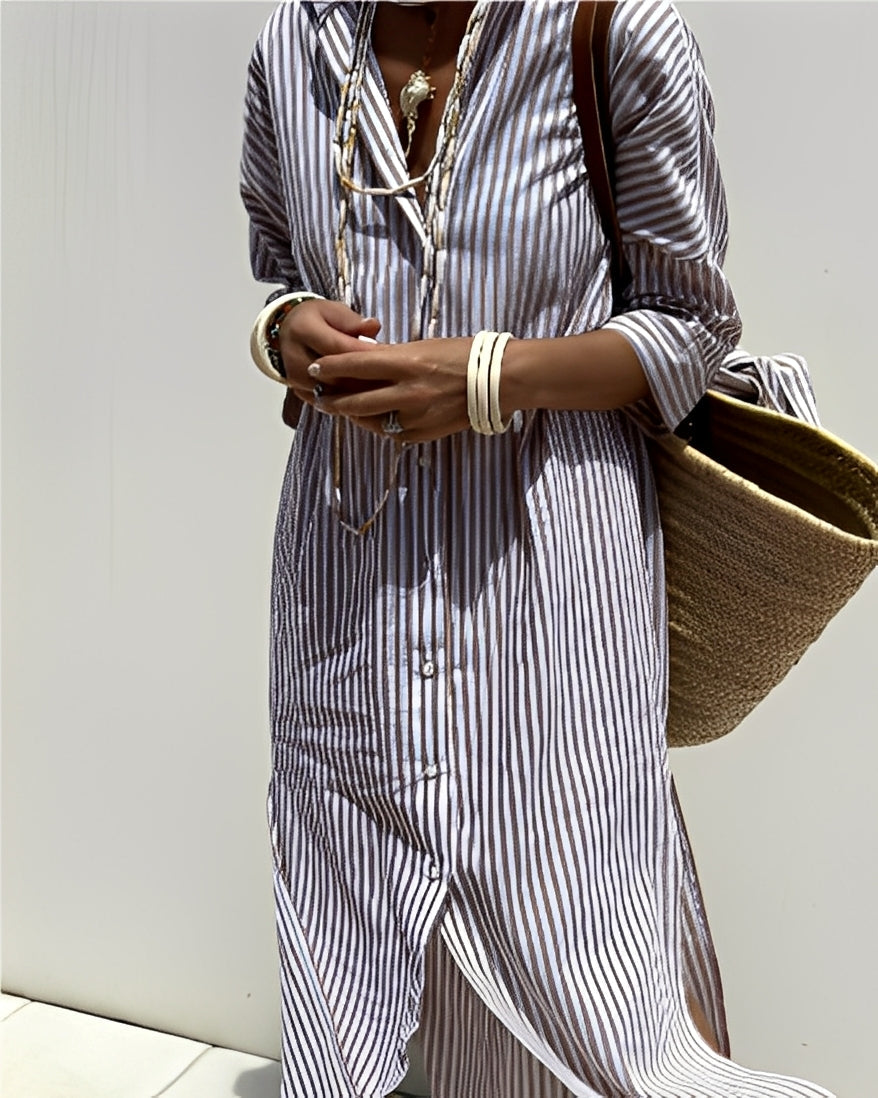 Amélie - Robe rayée classique pour femmes