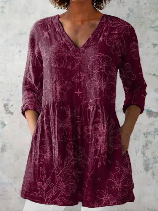 Aria | Chemise V-Neck Morning Glory